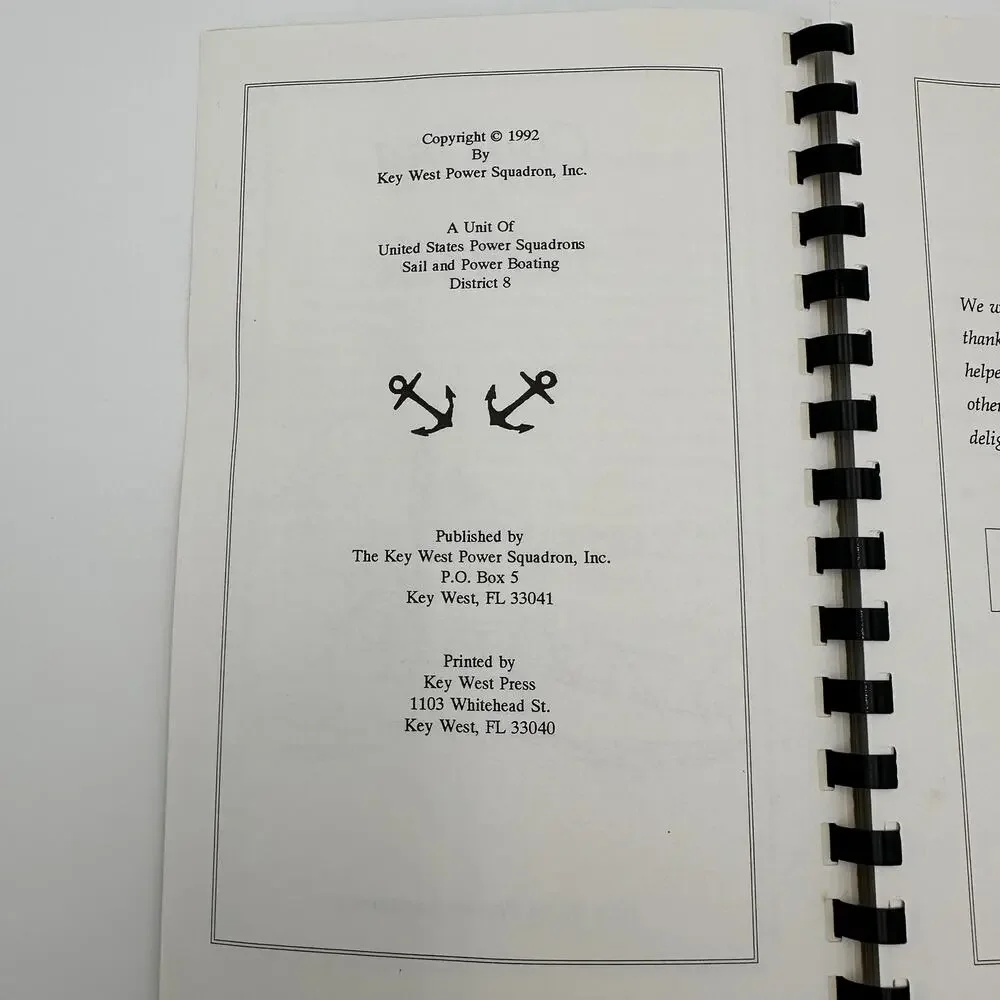 Vintage Cookbook "Cooking in Paradise" by the Key West Power Squadron 1992 - Picture 2 of 6
